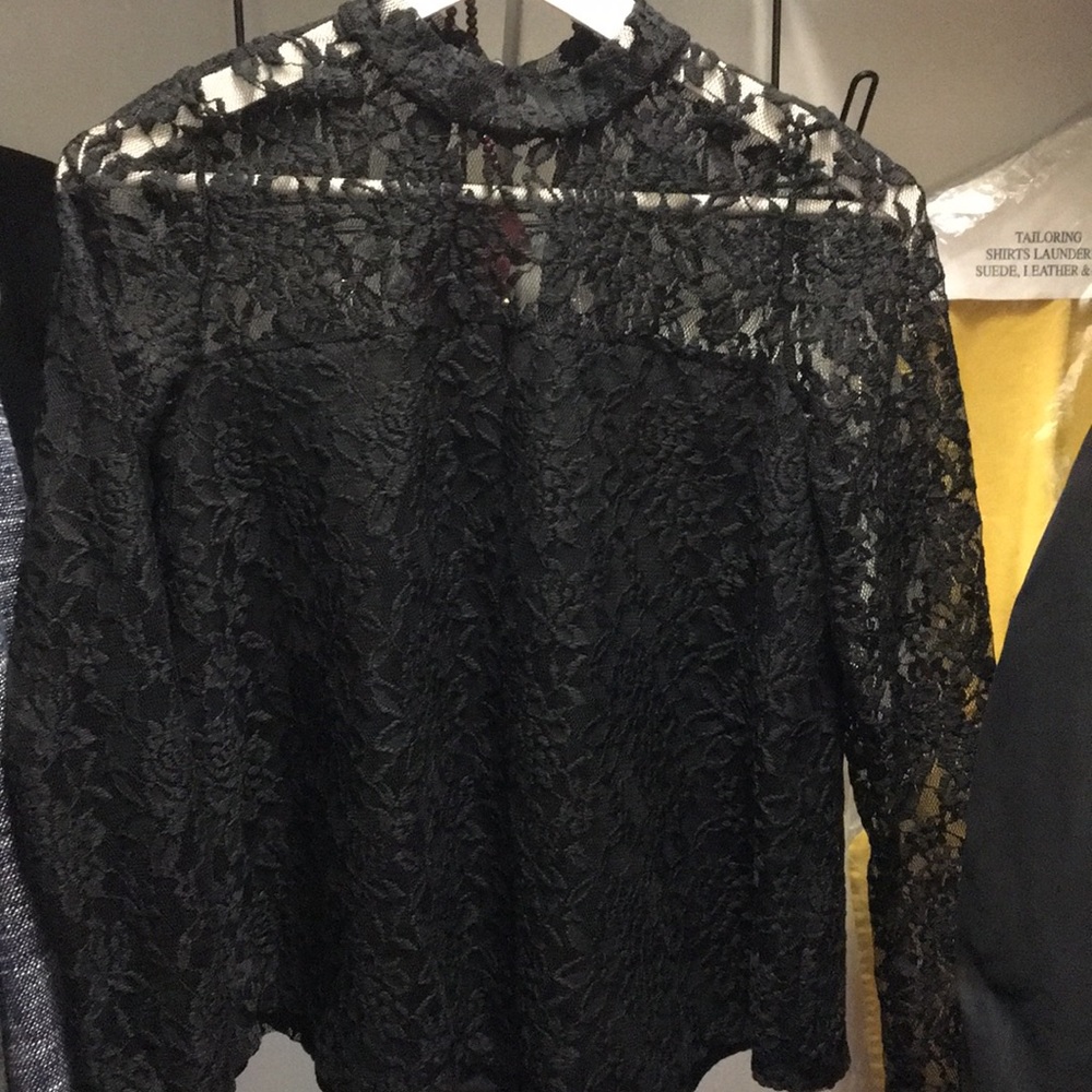 Lace black blouse Abercrombie & Fitch